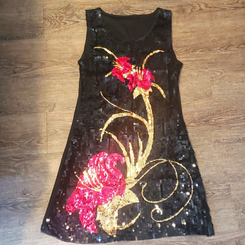 Sparkly Little Black Dress